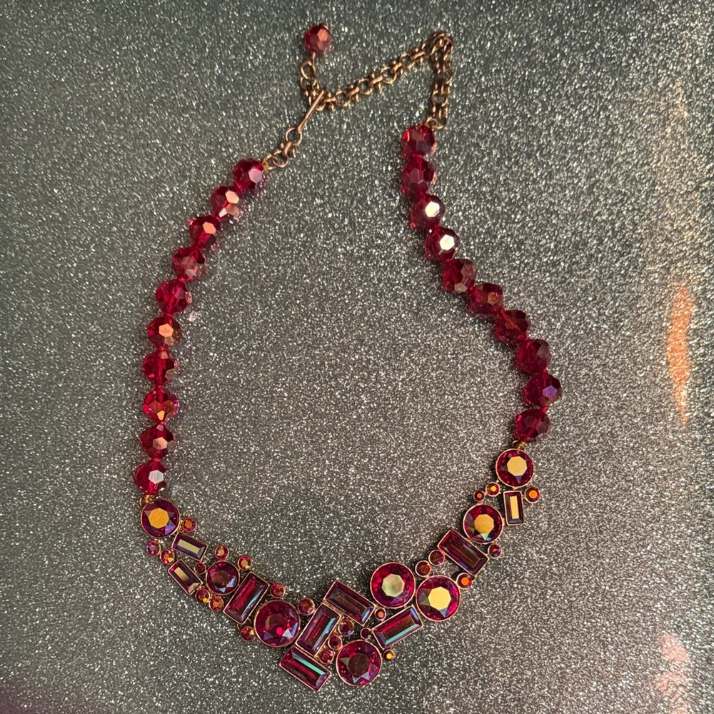 Radiant Ruby Red Heidi Daus Necklace with gorgeous crystals